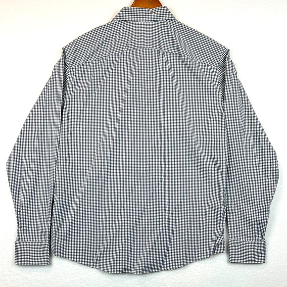 UNTUCKit Button Up Shirt Mens Size Large White Black Check Long Sleeve Collared - Picture 10 of 10